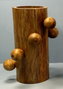 DKD Home Decor Jarrón de Mango con Bolas Marrón 16x16x23 cm