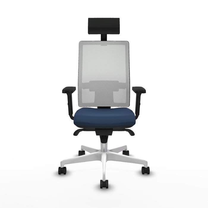 PIQUERAS Y CRESPO Silla de oficina Horna Azul marino con malla blanca PIQUERAS Y CRESPO Silla de oficina Horna Azul marino con malla blanca