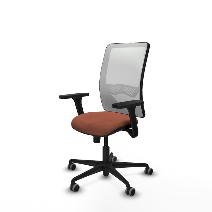 PIQUERAS Y CRESPO Silla de oficina Zulema con mecanismo Sincro, Brazos 3D, Marrón y Blanco PIQUERAS Y CRESPO Silla de oficina Zulema con mecanismo Sincro, Brazos 3D, Marrón y Blanco
