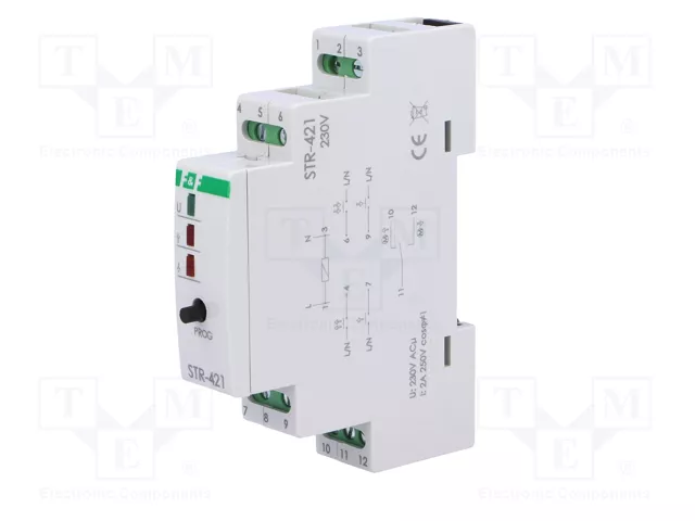 F&F Controlador de persianas Smart Home para raíl DIN 230VAC
