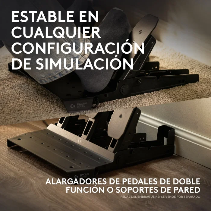 Logitech G RS Pedals Negro USB con Freno Loadcell 75kg