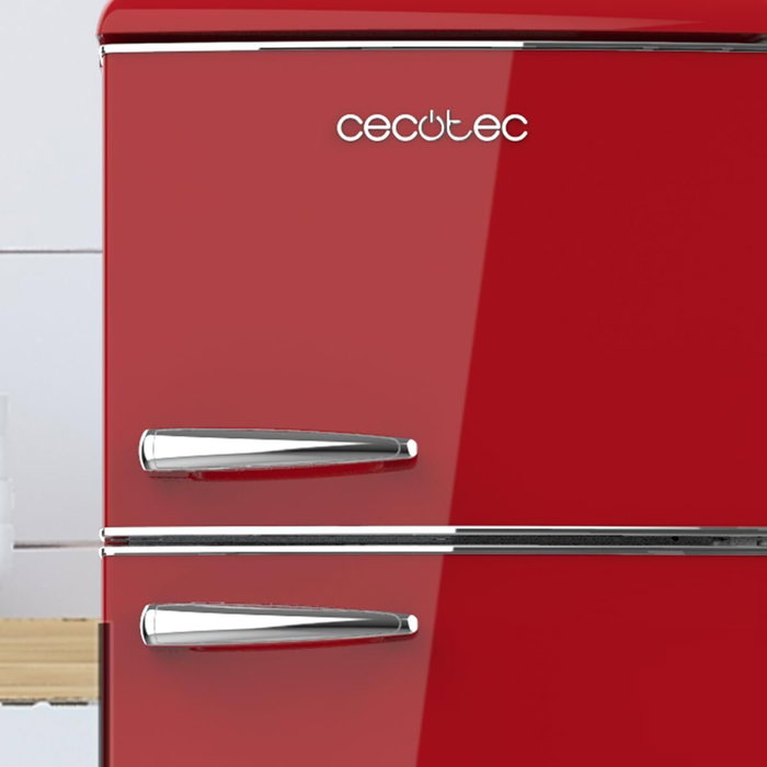 Cecotec frigorífico combinado retro 215 L rojo 2 puertas Bolero CoolMarket 2D E