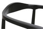 DKD Home Decor Silla de Teca y Ratán Negra