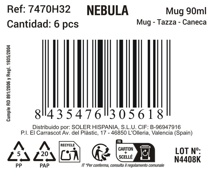 La Mediterranea Taza Nebula 90ml