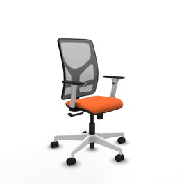 PIQUERAS Y CRESPO Silla de oficina Motilla con mecanismo Sincro, Naranja y Gris