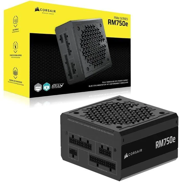 Corsair RM750e 750W 80+ Gold ATX 3.1 Modular Black