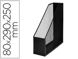 Q-connect Revistero Metálico Rejilla Negro 79x289x250 mm