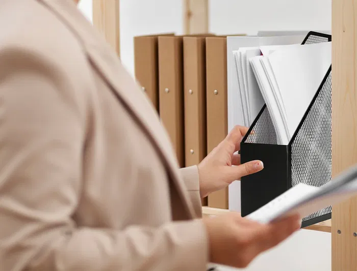 Q-connect Revistero Metálico Rejilla Negro 79x289x250 mm