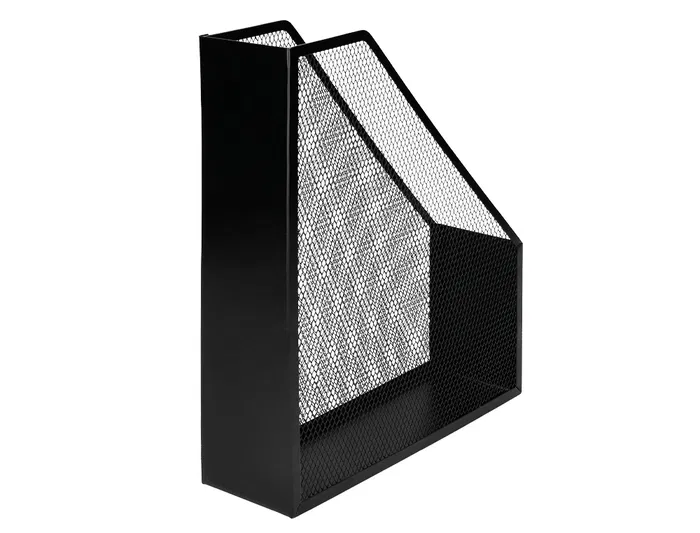 Q-connect Revistero Metálico Rejilla Negro 79x289x250 mm