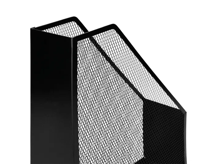 Q-connect Revistero Metálico Rejilla Negro 79x289x250 mm