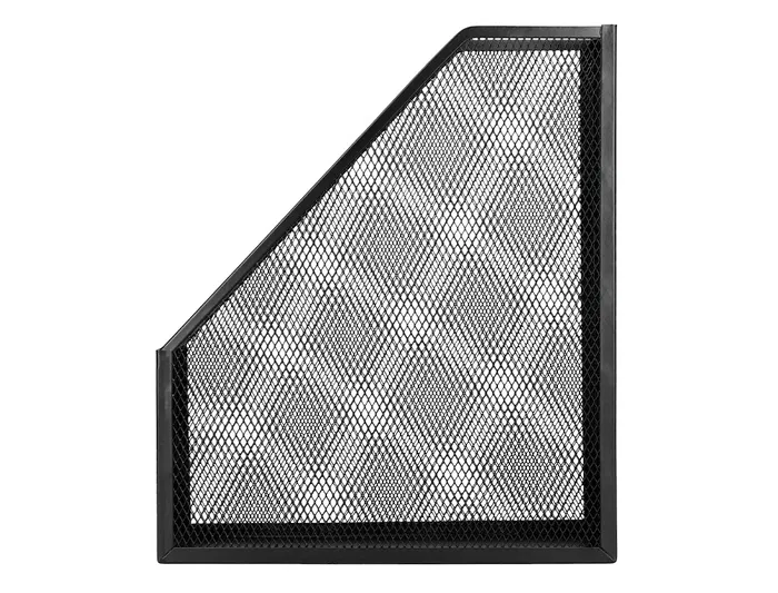 Q-connect Revistero Metálico Rejilla Negro 79x289x250 mm