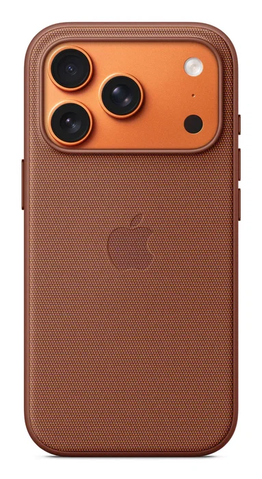 Apple iPhone 17 Pro Case MGF64ZM/A - Funda Techwoven con MagSafe, Color Sienna/Naranja, 100% Poliéster Reciclado, Compatible con Carga Inalámbrica