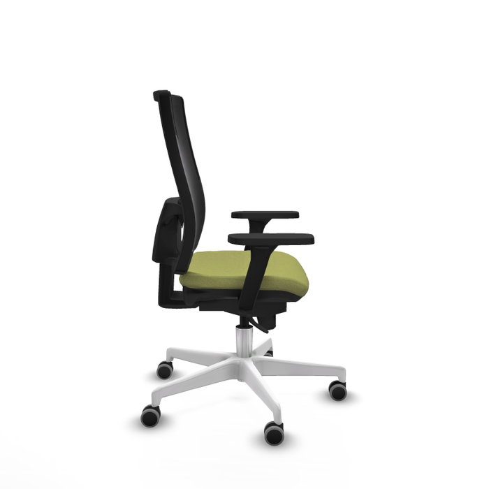 PIQUERAS Y CRESPO Silla de oficina Horna con mecanismo Sincro, Verde oliva y Negro