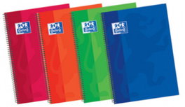 OXFORD Paquete de 5 cuadernos espiral formato Folio con tapa de plástico
