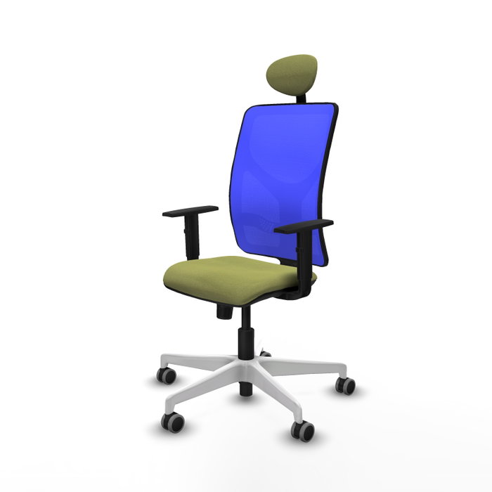 PIQUERAS Y CRESPO Silla de oficina Motilla con mecanismo Sincro, Verde oliva y Azul PIQUERAS Y CRESPO Silla de oficina Motilla con mecanismo Sincro, Verde oliva y Azul