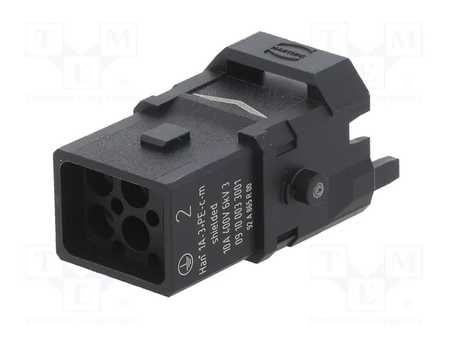 HARTING Han® 1A Plantilla de contacto macho 4 pines 3P+PE HARTING Han® 1A Plantilla de contacto macho 4 pines 3P+PE