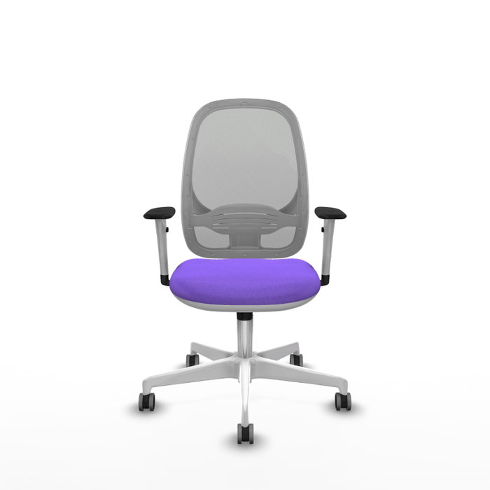 PIQUERAS Y CRESPO Silla de oficina Cilanco con mecanismo Sincro, Tela Lila y Malla Gris PIQUERAS Y CRESPO Silla de oficina Cilanco con mecanismo Sincro, Tela Lila y Malla Gris