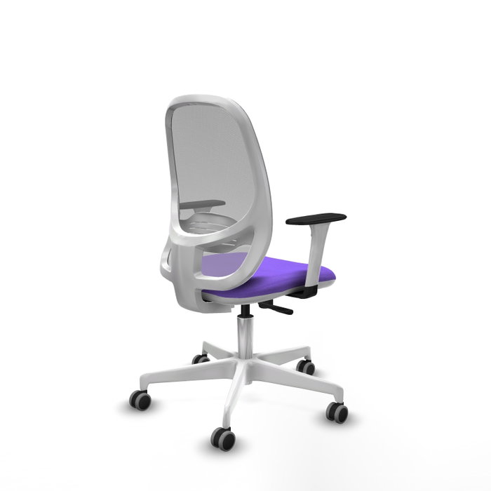 PIQUERAS Y CRESPO Silla de oficina Cilanco con mecanismo Sincro, Tela Lila y Malla Gris PIQUERAS Y CRESPO Silla de oficina Cilanco con mecanismo Sincro, Tela Lila y Malla Gris