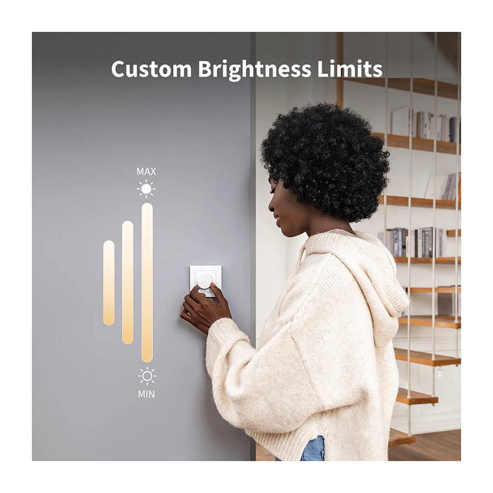 Aqara Dimmer Switch H2 EU - Interruptor Atenuador Giratorio Gris para Interior - 86 mm