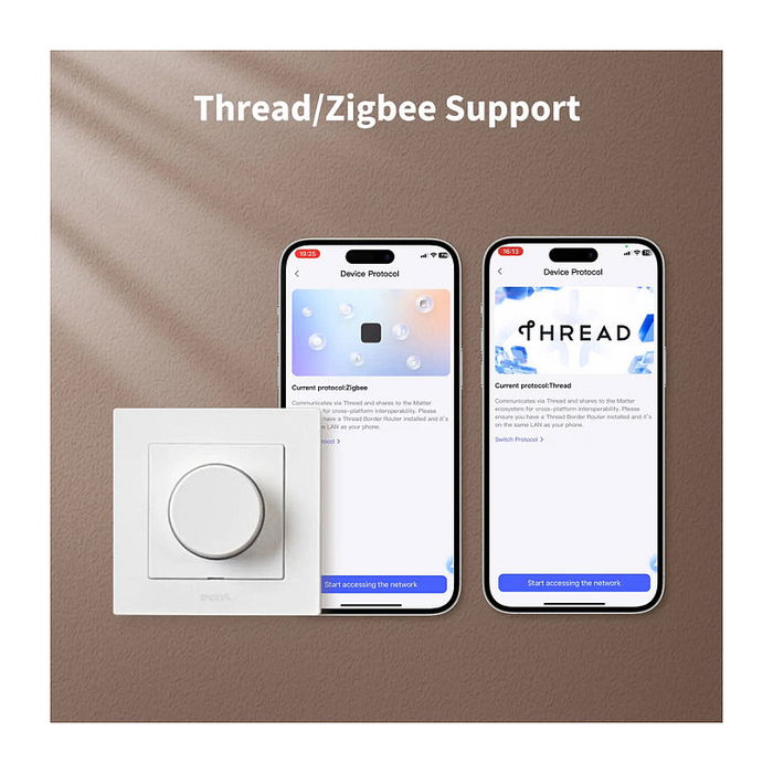 Aqara Dimmer Switch H2 EU - Interruptor Atenuador Giratorio Gris para Interior - 86 mm