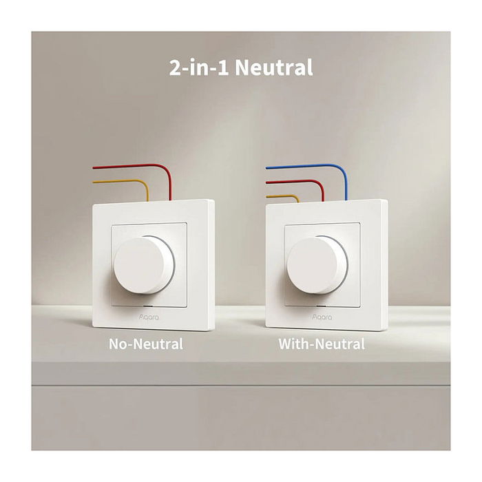 Aqara Dimmer Switch H2 EU - Interruptor Atenuador Giratorio Gris para Interior - 86 mm