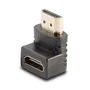 Lindy 41085 Adaptador HDMI Macho a Hembra - Cambiador de Género HDMI 19 Pines, Contactos Chapados en Oro, Color Negro
