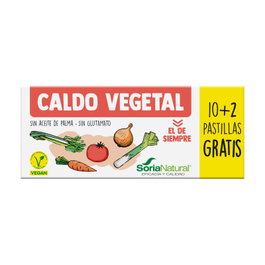 Soria Natural Caldo Vegetal Bio 10 pastillas