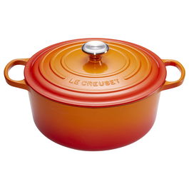 Le Creuset 21177200902430 Signature Bräter Redonda 20 cm 2.4 L, Color Ofenrot, Hierro Fundido Esmaltado, Apta para Todo Tipo de Cocinas Incluida Inducción
