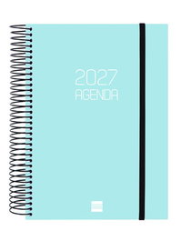 FINOCAM Agenda Anual 2027 Catalán Espiral Basic Opaque Celeste