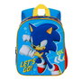 KARACTERMANIA Sonic The Hedgehog Mochila Preescolar 3D 31cm con Relieve y Bolsillo Lateral