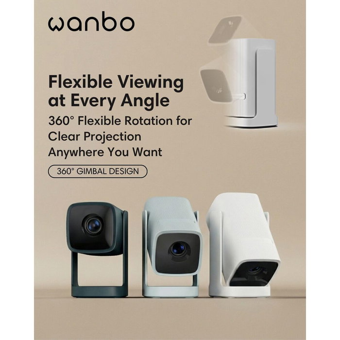 Wanbo Cube 1 Proyector Portátil HD, Azul Cielo