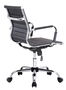 Equip Silla de Oficina Ergonomica 651002 Negra Imitacion Piel Reposabrazos Giratoria Ruedas Ajustable Altura Ancho 62cm Profundidad 55cm