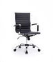 Equip Silla de Oficina Ergonomica 651002 Negra Imitacion Piel Reposabrazos Giratoria Ruedas Ajustable Altura Ancho 62cm Profundidad 55cm