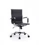 Equip 651002 Silla de Oficina y Ordenador Ergonómica - Asiento y Respaldo Acolchado en Piel Sintética Negra - Con Reposabrazos y 5 Ruedas Giratorias