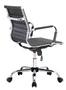 Equip 651002 Silla de Oficina y Ordenador Ergonómica - Asiento y Respaldo Acolchado en Piel Sintética Negra - Con Reposabrazos y 5 Ruedas Giratorias