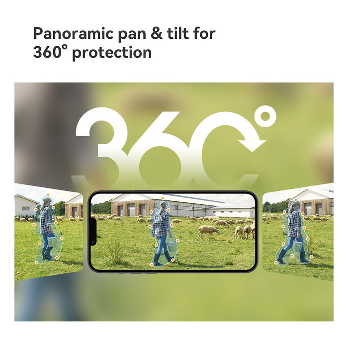 Imou AOV PT Kit Cámara Seguridad Exterior 5MP WiFi 4G 360º Blanco IP66 Resistente Agua Batería Recargable 10000 mAh Visión Nocturna 20m Imou AOV PT Kit Cámara Seguridad Exterior 5MP WiFi 4G 360º Blanco IP66 Resistente Agua Batería Recargable 10000 mAh Visión Nocturna 20m