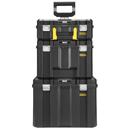 Stanley FMST75753-9 PRO-STACK Set 3 en 1 de herramientas, Negro, 1000x512x435mm con agarradera y cierre