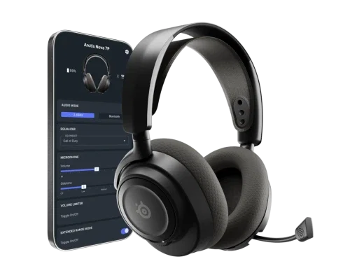 SteelSeries Arctis Nova 7P Gen 2 Auriculares Gaming Inalámbricos Bluetooth Diadema con Cancelación de Ruido Negro