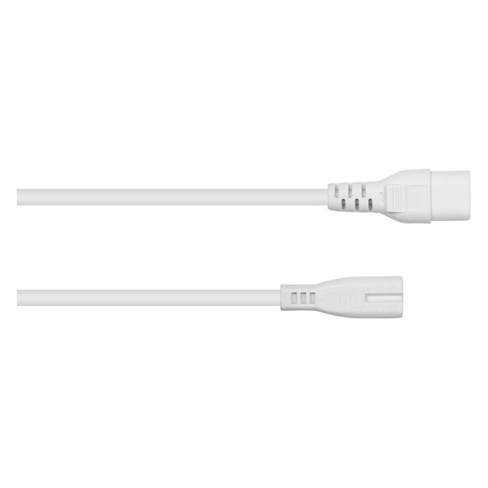 Kabelmeister Cable de extensión Stecker C8 a C7, 2m, blanco