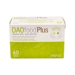 DR. HEALTHCARE Daofood Plus 60 Cápsulas con DAO y Vitamina C para Alivio Digestivo