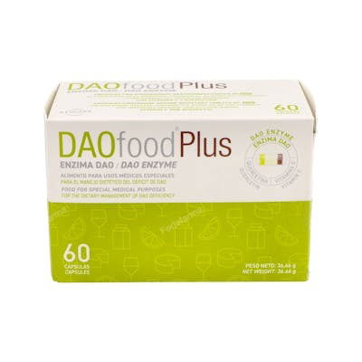 DR. HEALTHCARE Daofood Plus 60 Cápsulas con DAO y Vitamina C para Alivio Digestivo
