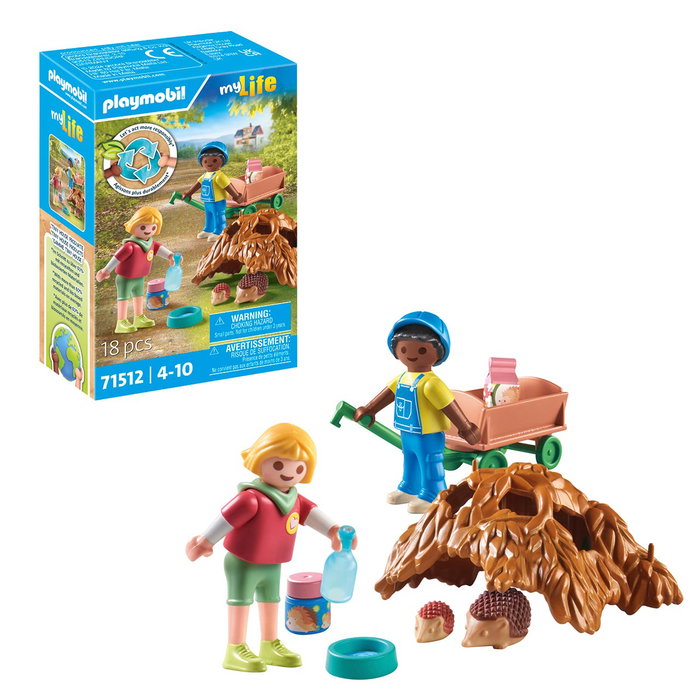 PLAYMOBIL Cuidados de la Familia de Erizos My Life 71512
