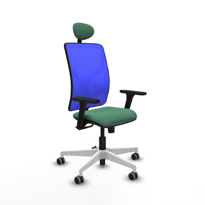 PIQUERAS Y CRESPO Silla de oficina Motilla con mecanismo Sincro, Verde esmeralda y Azul PIQUERAS Y CRESPO Silla de oficina Motilla con mecanismo Sincro, Verde esmeralda y Azul