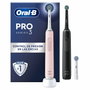 Oral-B Pro 3 3900 Duo Cepillo Dental Oscilante Negro Rosa Pack x2