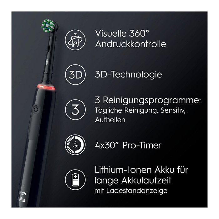 Oral-B Pro 3 3900 Duo Cepillo Dental Oscilante Negro Rosa Pack x2 Oral-B Pro 3 3900 Duo Cepillo Dental Oscilante Negro Rosa Pack x2