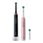Oral-B Pro 3 3900 Duo Cepillo Dental Oscilante Negro Rosa Pack x2