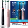 Oral-B Pro 3 3900 Duo Cepillo Dental Oscilante Negro Rosa Pack x2
