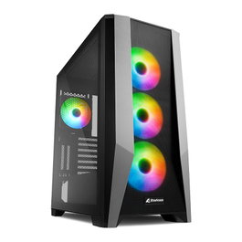 Sharkoon Elite Shark TG7M RGB Caja PC ATX Negra con Ventiladores y Ventana de Cristal Templado