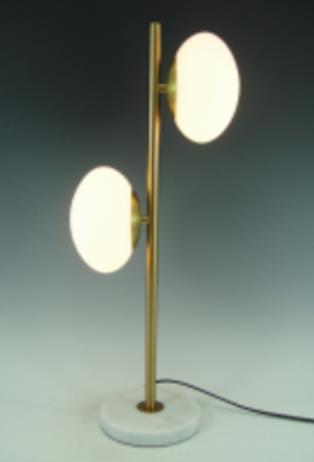 DKD Home Decor Lámpara de Sobremesa de Mármol y Cristal Bola