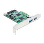 DeLOCK Tarjeta PCI Express 89359 - 2 Puertos USB 3.2 Gen 1 Externos, Ancho de Banda 6 Gbit/s, Interno, Compatible con Windows y Linux